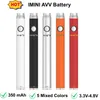 Authentique batterie à tension variable Imini AVV 510 chariots 380mAh Batteries préchauffer le stylo vape pour cartouches de vapeur atomiseur dans un emballage de boîte d'affichage