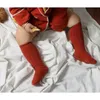 Chaussettes pour enfants 5 paires de jambières d'école d'étudiant né genou haute coton doux solide chaud élastique sport bébé multi couleurs hktyu 231019