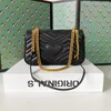 럭셔리 디자이너 Marmont Quilted Sling Evening Bag Womens Chain Genuine Leather Mens 크로스 바디 숄더 가방 토트 핸드백 클래식 가방 봉투 클러치 백