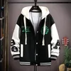 Jaquetas masculinas roupas masculinas primavera outono homens com capuz bolsos jaqueta de carga moda japonesa solta casaco masculino com capuz camisa de beisebol 231018