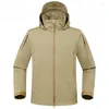 Männer Jacken Jacke Für Männer Mit Kapuze Zip-up S-3XL Outdoor Camping Mann Kleidung Wasserdichte Windjacke Taktische Militärische Männliche Mantel