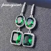 Pansysen 100% 925 Sterling Silver Emerald Sapphire Gemstone Drop Earrings for Women Jubileum Party Fine Jewlery Whole 21062236p