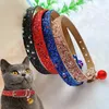 Collari per gatti Collare di sicurezza staccabile per cani di piccola taglia, cravatta in tela, tracolla regolabile per cuccioli e gattini, collana con campanello per animali domestici