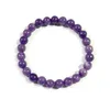 Bracelet à brins pour femmes, perles en pierre naturelle lépidolite, 6mm, 8mm, 10mm, 8''
