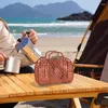 Storage Bags Vintage Jelly Purse Portable Retro Basket For Easter Waterproof Travel Bag Beach Pool Work Tote