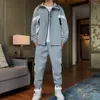 Herrspåriga våren och hösten Men Tracksuit Casual Set Hwor Male Joggers Sportwear Jackets Pants Style Two Piece Set Streetwear