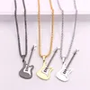 Pendant Necklaces Fashion Guitar Necklace Clavicle Chain Party Jewelry Hip Hop Neck Charm Gift For Women Men