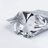 wholesale Le sac auto-scellant de fenêtre de papier d'aluminium argenté brillant refermable tient les sachets de thermoscellage visibles de biscuits de casse-croûte