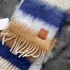 Дизайнерский шерстяной шарф, зимний полосатый мохеровый шарф, мужские и женские Стокгольмские шарфы, роскошный шейный платок, модный банделет