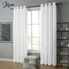 Curtain Modern White Blackout Curtains for Living Room Blinds Windows Curtain for Balcony Doorway Hall Drape Elegant Long Tende Cortinas 231019