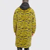 Men's Trench Coats Fur Proof Long Windbreaker For Men Bright Zebra Pattern Street Fashion Personality Autumn And Winter Style