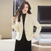 Kvinnors kostymer Autumn Winter Formal Blazers Femininos for Women Business Work Wear Professional Uniform Styles Outwear Tops Kläder överrock