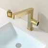 Zlew łazienkowy krany Inteligentny cyfrowy wyświetlacz LED Basen kran wyciągnięty różowy złoto ołów swobodne mikser woda próżność Washbasin Vanity