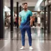 Men's Tracksuits 2023 Man Short Sleeve T-Shirts Pants 2 Piece Set Men 3D Printing Tracksuit Fashion Casual Streetwear T Shirt For