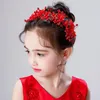 Accessori per capelli Fiore di cristallo Prom Ragazze Fascia Matrimonio Tiara Fascia Corona Copricapo per bambini Gioielli per festa di compleanno