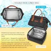 Kühlakkus/isotherme Taschen LOKASS Lunchtasche für Damen und Herren, doppelstöckige Lunchbox, auslaufsicher, isoliert, weich, große Lunch-Kühltasche, 15 Liter, 231019