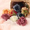 Têtes de roses artificielles en soie, 20 pièces/5CM, fleurs décoratives, décoration de mariage, ensemble de tournage mural fait à la main, DIY