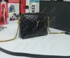 дизайнерская сумка Женская классическая сумка через плечо Сумка для покупок LOULOU сумки из ракушки из искусственной кожи Женская сумка-тоут с решеткой Кошелек дорожные сумки через плечо Кошелек 19X5X14см