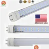 LED-rör FedEx Ship LED T8 TUBE 4ft 28W 2835 G13 192 LEDS LIGHT LAMP BB 4FEET 1,2M DUBBEL RAD 85-265V LJUSNING Fluorescerande ersättare Dhiiz