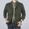 Erkek ceketler bahar sonbahar gündelik askeri blazer ceketler erkek pamuk ordu elbise ceket ince fit iş ceket avcılık cargotops artı boyut 5xl j231019