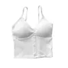 CAMISOLELE TOBLES BRAT TOP FOR WOMEN TANT TOPS CAMISOLE Z Z WYBRANYMI BUTOLED BRA BRA VEAT CAMI Sleveless Podstawa Solidna seksowna v szyja