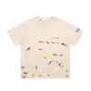 22SS Summer Summer Splash Ink Ręcznie Malowany nadruk T Shirt Men Men Fashion Tee Street Casual Cotton Tshirt246i