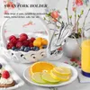 Dinnerware Sets Fork Mini Spoons Swan Holder Fruit Dessert Cutlery Cake Stainless Steel Base