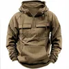 Herren Kapuzenpullover Sweatshirts Vintage Cargo Shirt Herren Kapuzenpullover Herbstmode Aufgesetzte Taschen Reißverschluss Hoodie Für Männer Kleidung Streetwear Trend Hoodies J231019