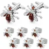 Boutons de manchette HAWSON boutons de manchette et clous en cristal abeille pour hommes smoking cadeau de luxe boutons de manchette abeille avec boîte pour hommes 221130255R