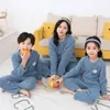 Pyjamas Kinder Nachtwäsche Winter Pyjamas Sets für Kinder Dicke Mädchen Kleidung Sets Jungen Thermo-Unterwäsche Passende Anzüge für die Familie 231019