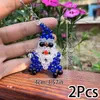 Julpärlor Keychain Handgjorda DIY Santa Snowman Xmas Tree Jewelry Car Phone Bag Pendant Present Prydnad TRINKET KEYCHAIN