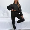 Women's Two Piece Pants Comfortable Stylish Women Suit Oversized Sweatshirt Lounge Set Comfy Two-piece With Baggy For Home