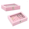 Jewelry Pouches Portable Velvet-Jewelry Box Organizers Multifunction Holder Earring Container Travel Save Space