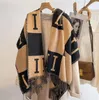 Cachecol de designer de alta qualidade feminino inverno quente grosso longo cachecol lã de caxemira dupla face pescoço tamanho 180x65cm cobertor xale