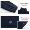 Mens Sweaters Men USB Heated fleece jacket Winter Warm Jackets Heating Padded Smart Thermostat Pure Color Clothing 231019