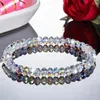 Strand Artificial Austria Crystal Bracelet Fashion Shiny Stone Beads Elasticity Rope Bracelets For Women Girls Jewelry Gift