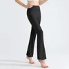 LU-920 Women Wide Leg Yoga Pants High Waist Slim Hip Fitness Pants Naked Breathable Sports Flare Pants