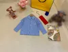 camicia da bambino di design di lusso moda abbigliamento autunnale Top con risvolto per bambini TAGLIA 100-160 CM Design manica staccabile Camicette per bambini Aug30