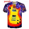 Men's T Shirts 2023 Summer Fashion Funny Guitar 3D Printed Shirt Hip Hop Music Short Sleeve Tops