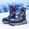 Boots Kids Boots Winter Plus Velvet Warm Boy Snow Booties Cotton Lining Water Proof Children Leather Shoes Outdoor Activity Supplies 231018