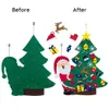 クリスマスの装飾diyフェルトクリスマスツリー37pcs飾り壁ぶら下げナビダッドクリスマスキッドギフトパーティー用品クリスマスデコレーション231019