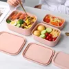 Boîtes à bento Récipient de stockage des aliments en silicone avec couvercles Boîtes à bento hermétiques réutilisables pour adultes enfants Congélateur Camping Snack Container 231013