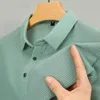 Polo's voor heren Hoogwaardige ijszijde Glad materiaal T-shirt met korte mouwen Koel gevoel Zomer Casual losse top Merk Trend POLO-shirt