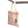 Borse per la spesa Nordic The Yorker City Magazine Borse per la spesa da donna Borsa shopper casual con doppia stampa Borsa da viaggio in tela Tote Leaf da donna 231019