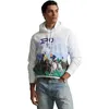 us Polos pour hommes Sweat à capuche Blanc Grande taille Saison d'hiver Imprimé Col rond Manches longues Nouveau Lâche Haut de gamme Mode décontractée Grande taille 100% Coton S-2XL