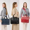 Briefcases Pattern Leather Women Handbags Lady Large Capacity 15.6 Inch Laptop Bag Business Briefcase Shoulder Bags 2023