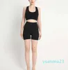 Lu Lu Yoga Jumpsuit Bodysuit Set Activewear Push Up Fitness Suit High Waist Shorts High Impact High Support Sports Bra Women's Suit Set Lememm