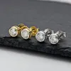 Stud IOGOU réel 0.5/1 Carat D couleur diamant boucles d'oreilles pour femmes 100% 925 argent Sterling bijoux étincelants 231018