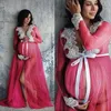 Robes de maternité robes de pographie enceinte Po pour les femmes à lacets à manches longues dames robe Maxi vêtements de tournage 231019