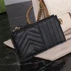 Designer Luxury Women Marmont Quilting Mini Chain 751526 With Wallet Shoulder Bag Leather Crossbody Bag